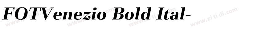FOTVenezio Bold Ital字体转换